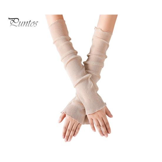 

Женские прозрачные сетчатые рукава, длинные, ультратонкие, кружевные перчатки без пальцев, защита от ультрафиолетового излучения, охлаждающая сетчатая тюль, солнцезащитные рукава для улицы бежевый