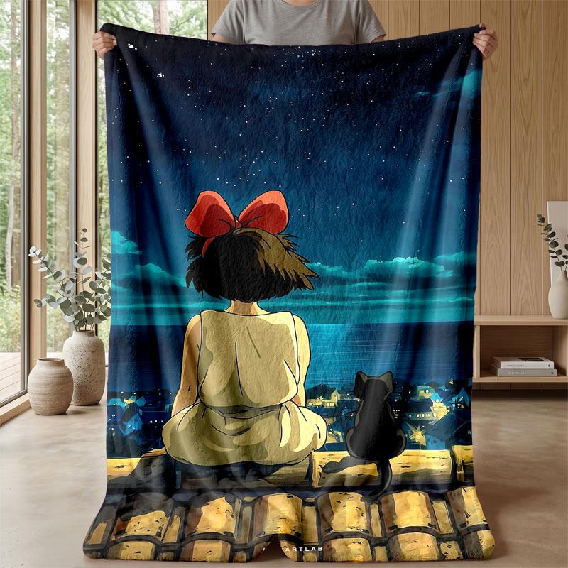 Soft Flannel Blanket Lightweight Cozy Bedroom Living Room CoverKiki's Delivery Service Jiji