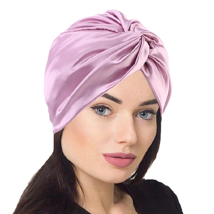 Silk Feel Nighttime Hair Protector Hair Bonnet Twisted Design Elegant Double Layer Sleep Cap Moisture Wicking Bonnet