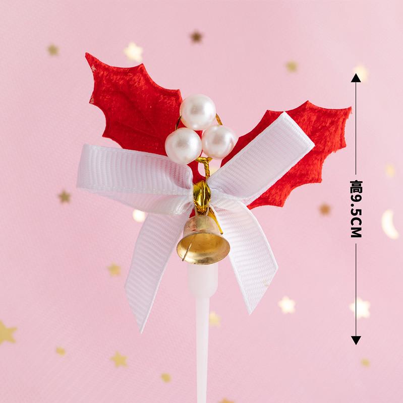 Christmas Decor Set: Card Inserts, Cake Toppers, Cup Garland, Wreath Ornaments, Strawberry Tower, Cartoon Star & Tree Decorations.