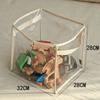 Cesto portaoggetti trasparente per bambini, grande, borsa portaoggetti, grande capacità, cesto portaoggetti multifunzionale per la casa