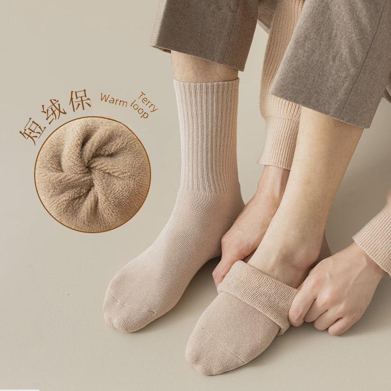 Men's Winter Thick Warm Cotton Terry Mid-Tube Floor Socks