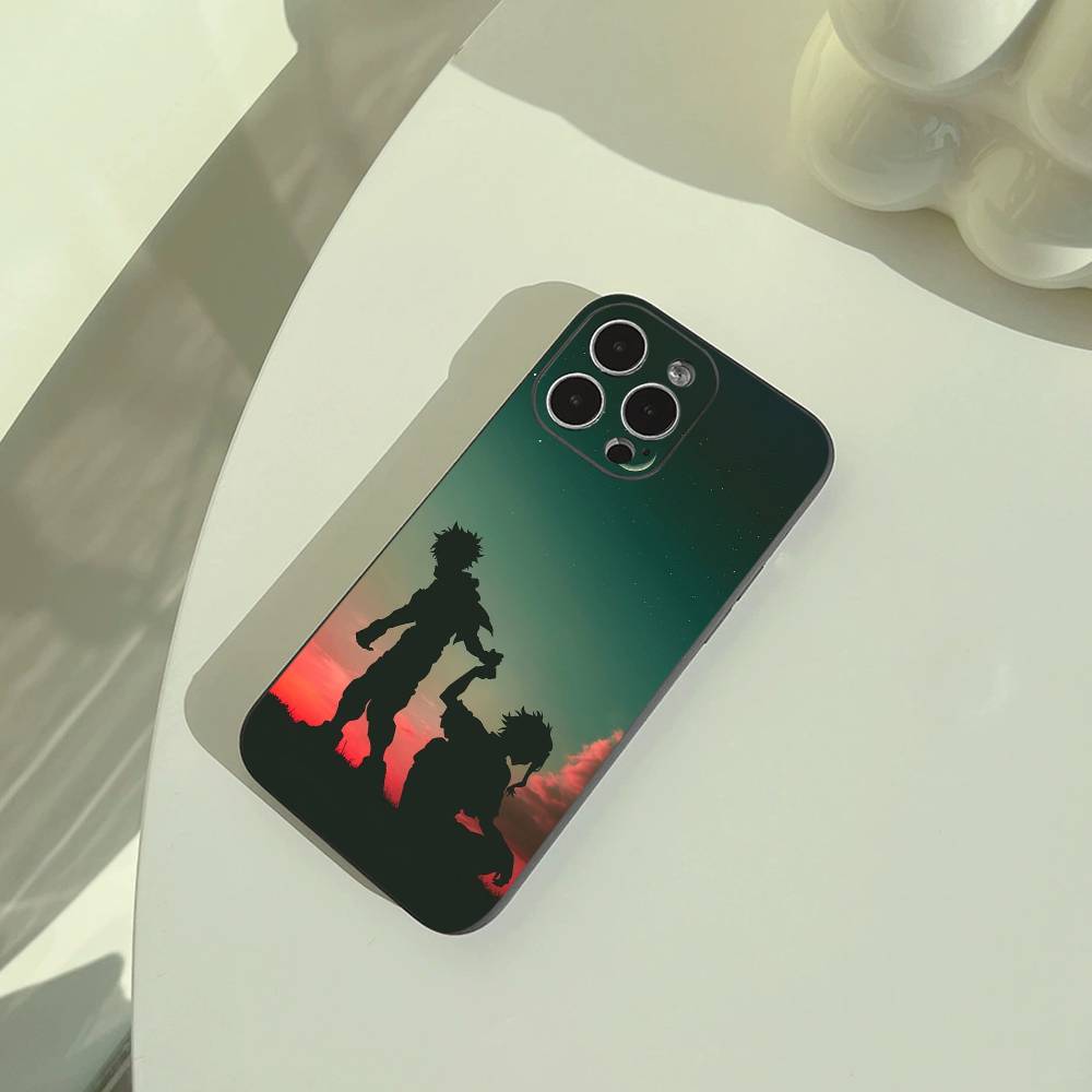 

Shonen Anime-My -H-Hero -Academia Phone Case For iPhone 17,16,15,14,13,12,11 Pro Max,16Plus,XS Soft Black Cover iPhone16pro