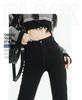 Elastic High-Waisted Black Straight-Leg Jeans for Women - Slimming Spring/Summer 2024 Collection