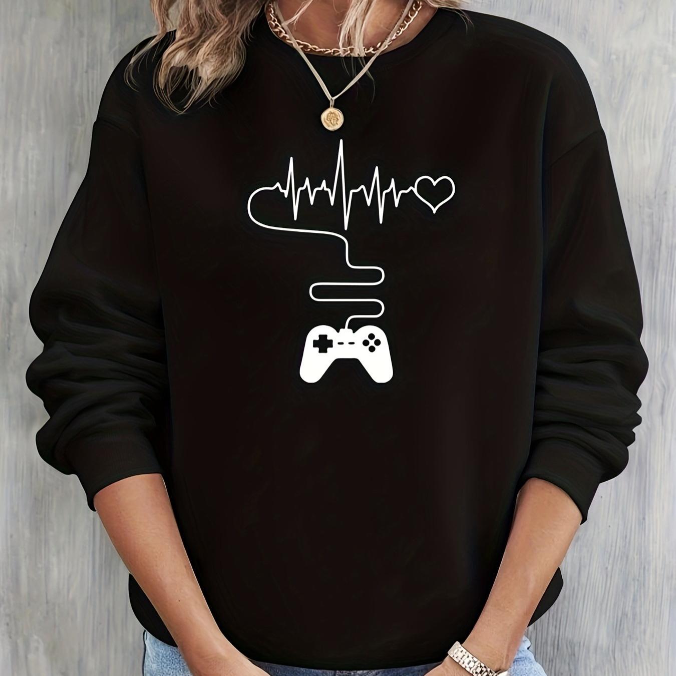 

Crew Neck Hoodie, Retro Design & Cozy, Perfect for Nostalgic XXL чорний