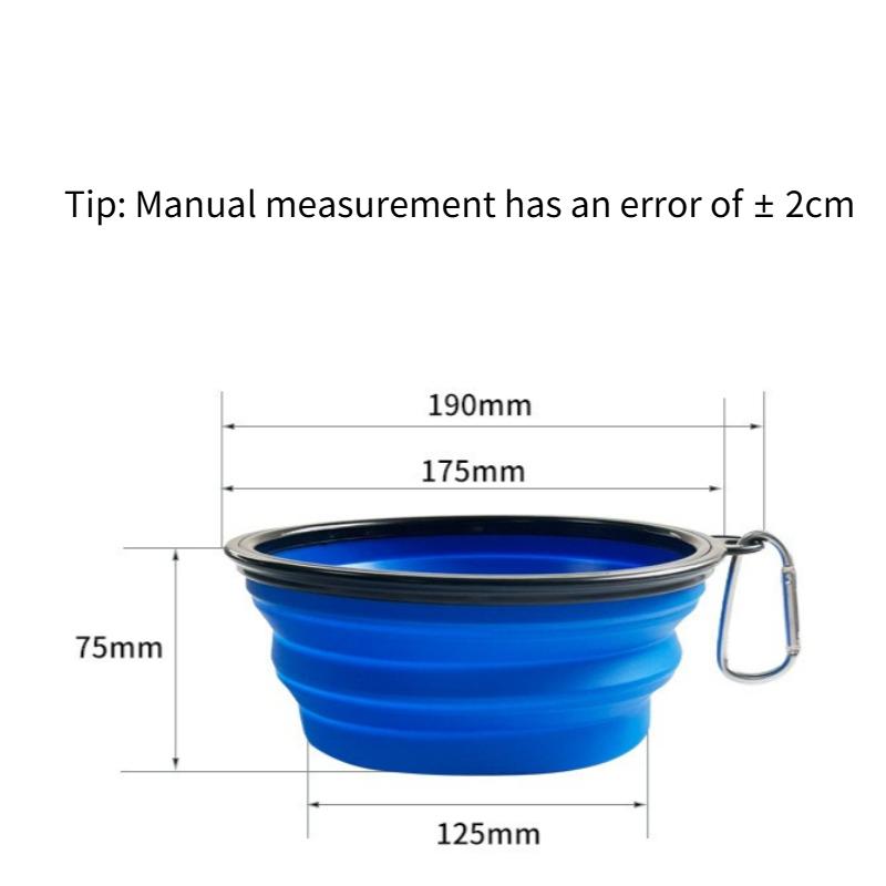 1pcs TPE Pet Folding Bowl Outdoor Portable Dog Basin and Cat Food Bowls Wear-resistant Shockproof Universal Food Bowls Travel Camping Pet Accessories