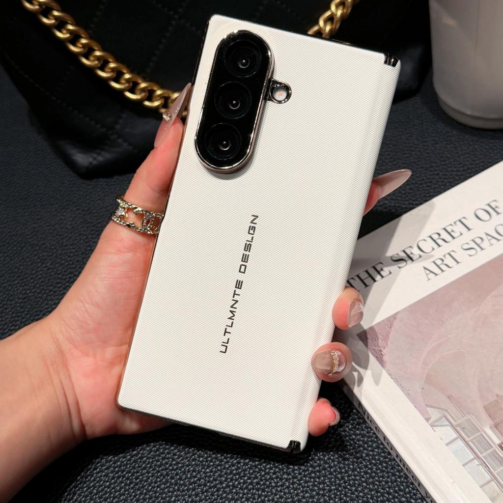 Case for Samsung Z FOLD 7 Electroplated Dual Axis Hinge Phone Case with Magnetic Attraction Tough Shell Plain Shock Proof