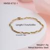 GEMCHIC Women's Multicolor Beaded Stackable Bracelets Set with Gold Butterfly Charm, Natural Stone & Stainless Steel Boho Wristband Jewelry