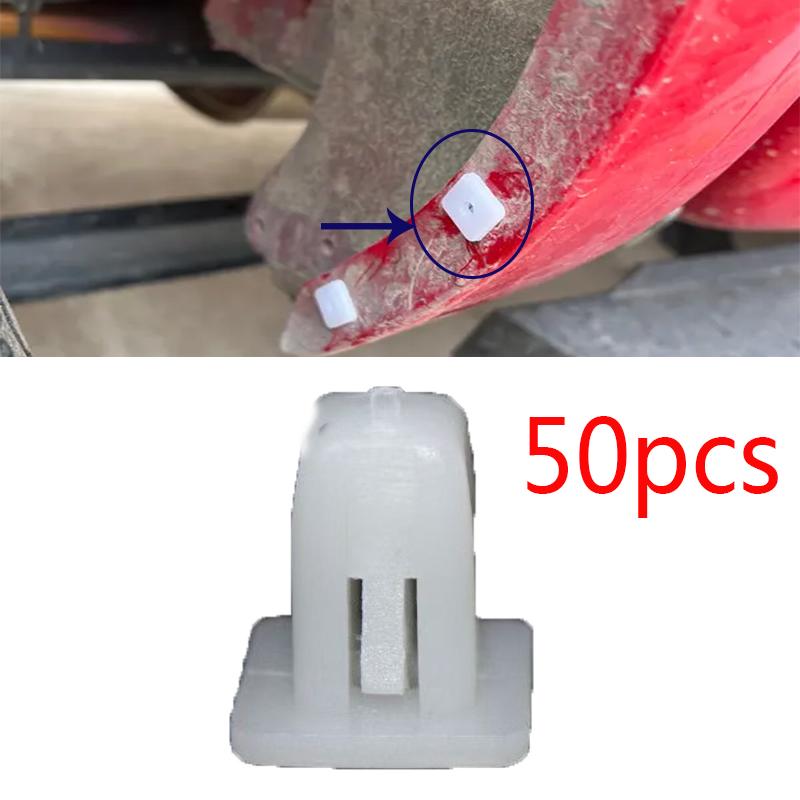 50X Square Auto Fasteners Auto Bumper Fastener Rivet Retainer Clips Push Engine Cover Fender Car Door Trim Panel Clip