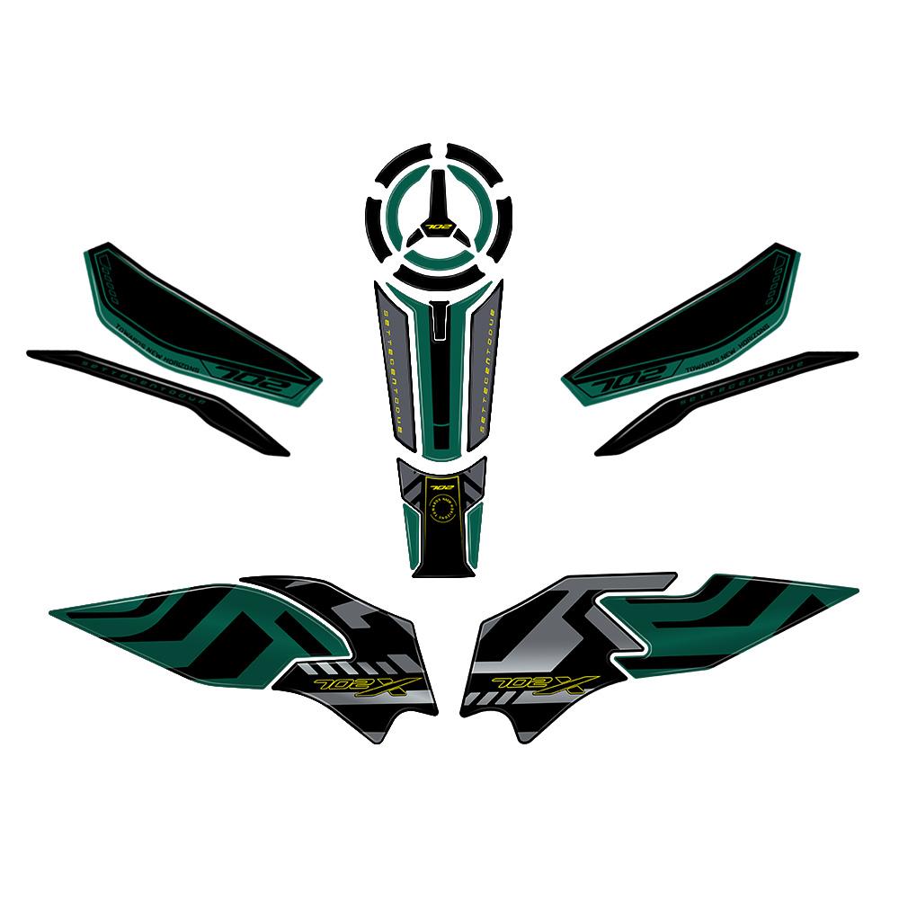 For Benelli TRK 702X 2023 2024 2025 Motorcycle 3D Gel Epoxy Resin Sticker Tank Pad Protection Kit