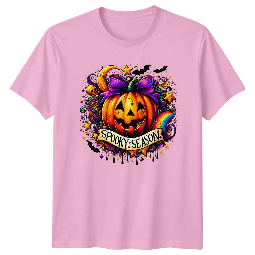 Spooky Season Halloween Jack O Lantern Unisexs Unisexs Graphic Tee Shirt