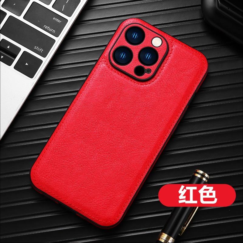 iPhone 11/11Pro mobile phone case Apple 11 business sticker leather protection retro leather pattern 11promax