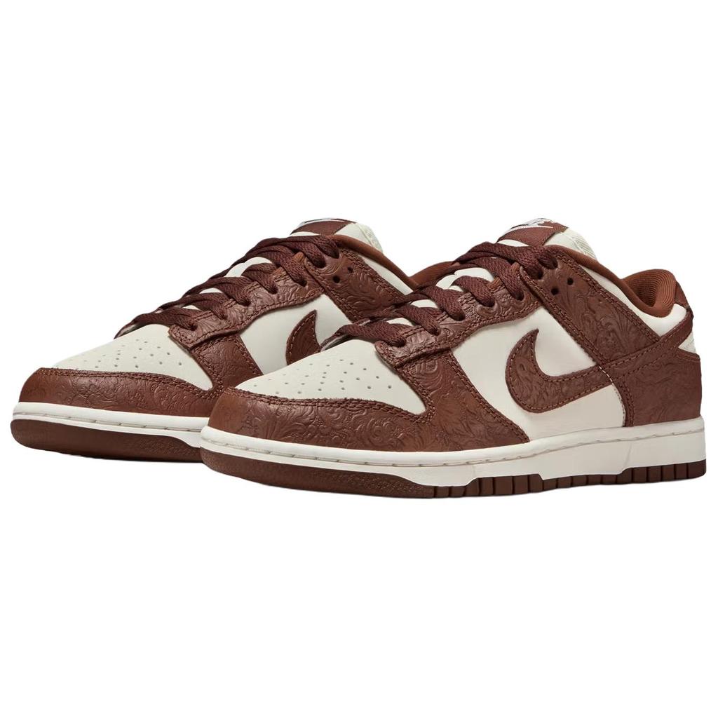 Nike Dunk Embossed Baroque Comfortable Fit Low-Top Sneakers Unisex sneakers White Brown IF3944-100