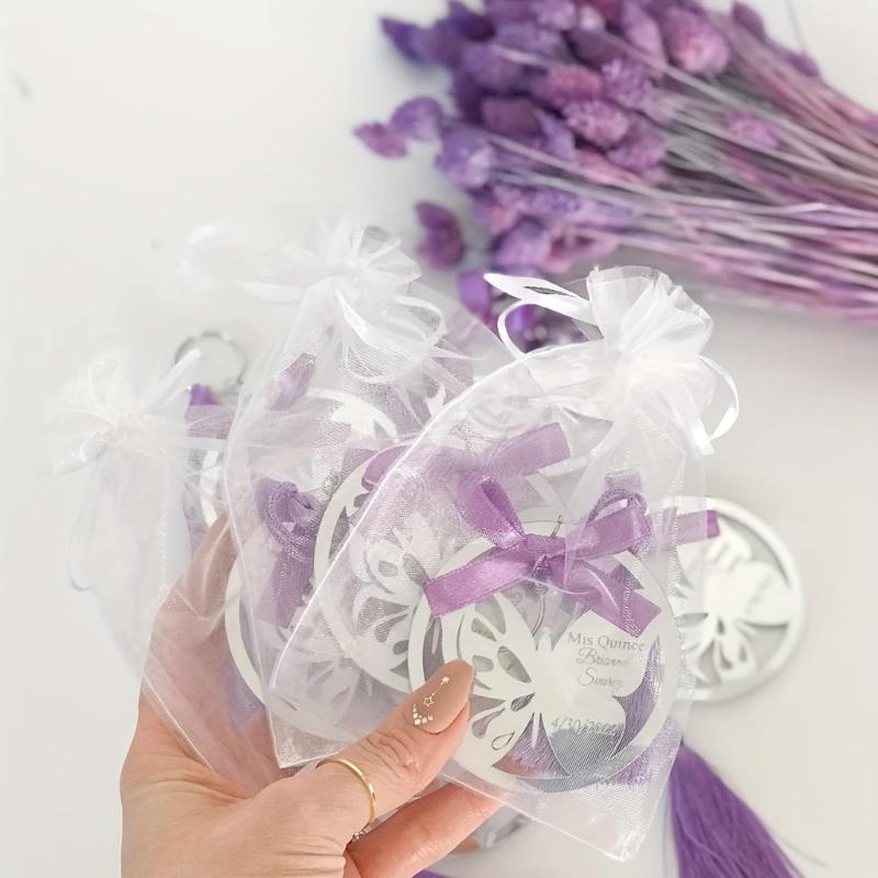 50pcs Mesh Fabric Bags for Organizing Accessories Transparent Polyester Packing Bags Storage Pouch with Drawstring
