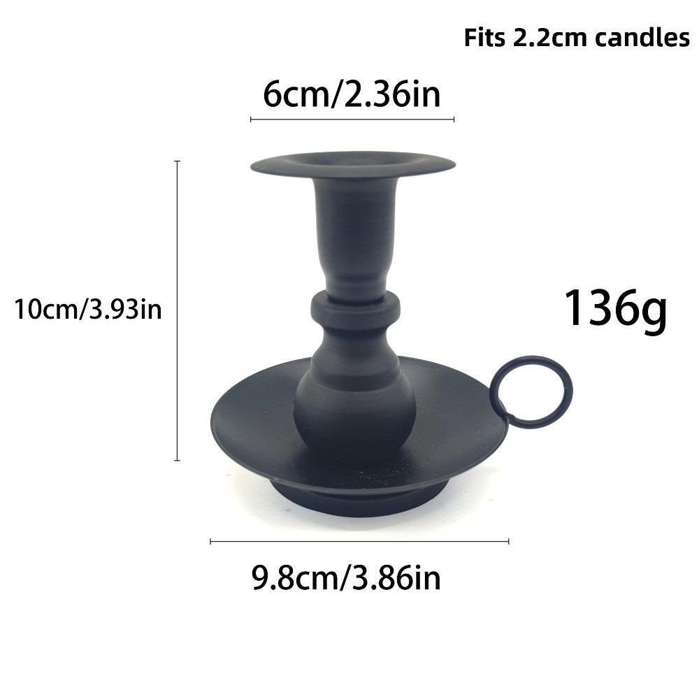 Vintage Metal Candlestick Holder With Handle Anti-slip Candle Holder Desktop Candlestick Adornment