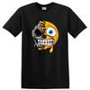 Funny Skull Smiley Face T Shirt Graphic Tee for Halloween Party or Casual Wear