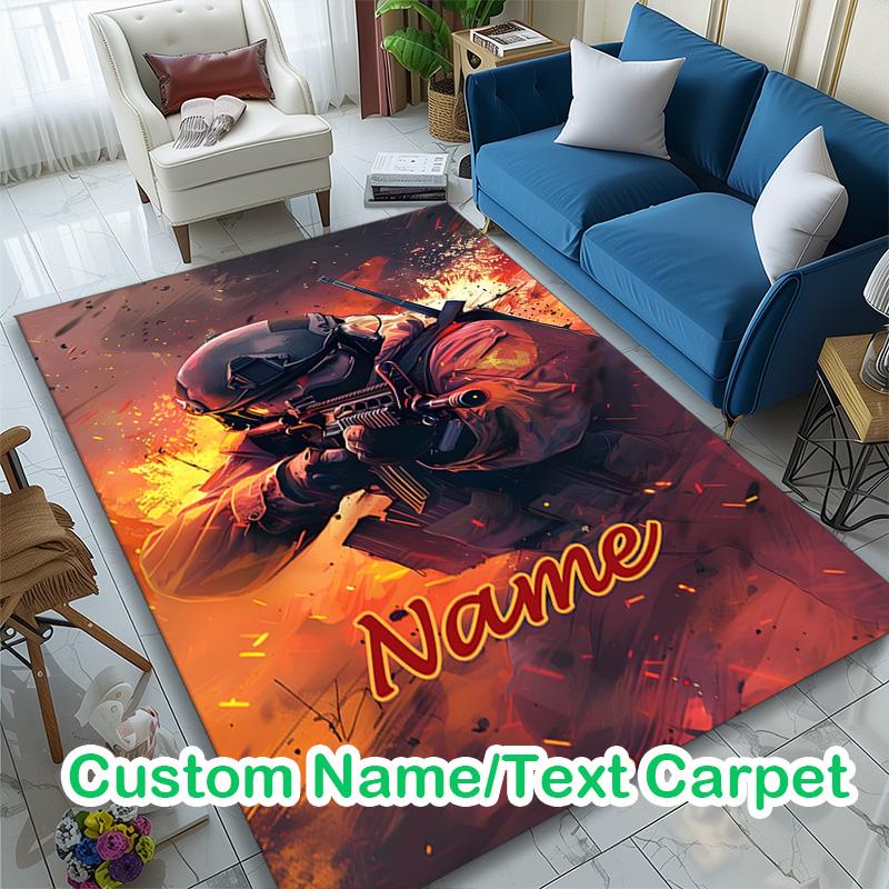 1pc Counter-Strike Printed Chair Rug for Home Office Use, Living Room Kitchen Game Room Area Carpet