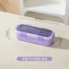 Microwave Stainless Steel Single Layer Partition Lunch Box, Leak Proof Fresh Keeping Bento Container Portable Food Storage Box