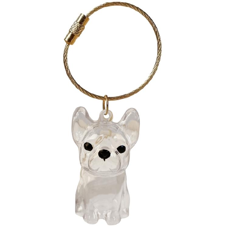 Clear Dog Furs Keepsakes Keychain,Dog Hair Holder Keychain Pet Furs Keepsakes Keychain Memorial Keyring Pet Lover Gift