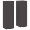 Plant Stand 2 Pcs Black 24 X 24 X 75 Cm Steel
