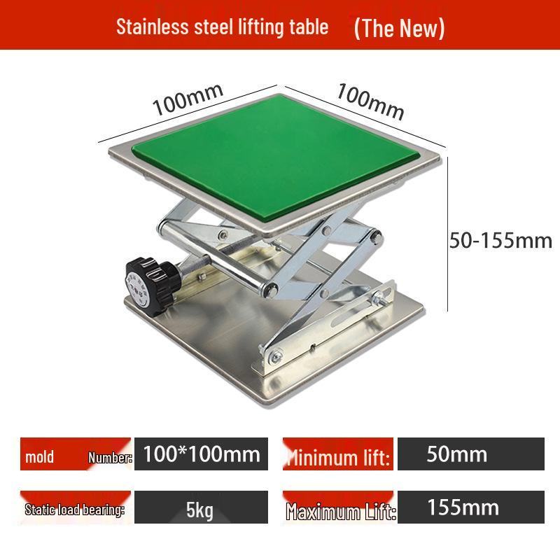 100x100 Stainless Steel Manual Laboratory Lifting Platform