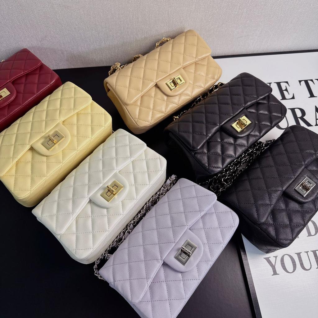New big mini chain bag classic rhombus square fat leather versatile mini shoulder messenger women's bag