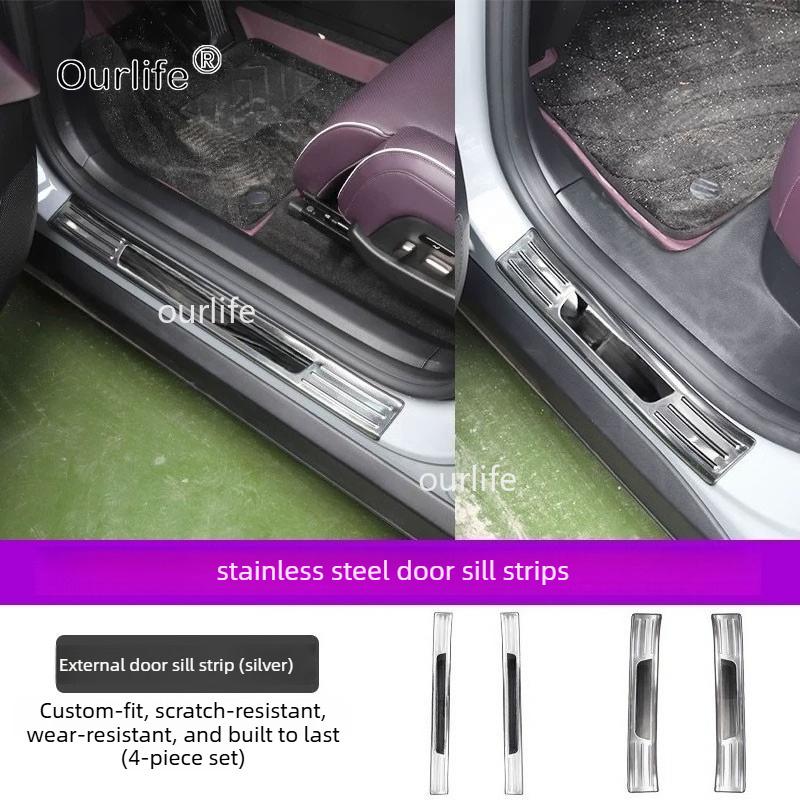 For Mazda EZ-60 EZ60 CX-6e CX6e 2026 2027 ABS steel Car Guard Cover Door Sill Threshold Scuff Plate Welcome Pedal Accessories