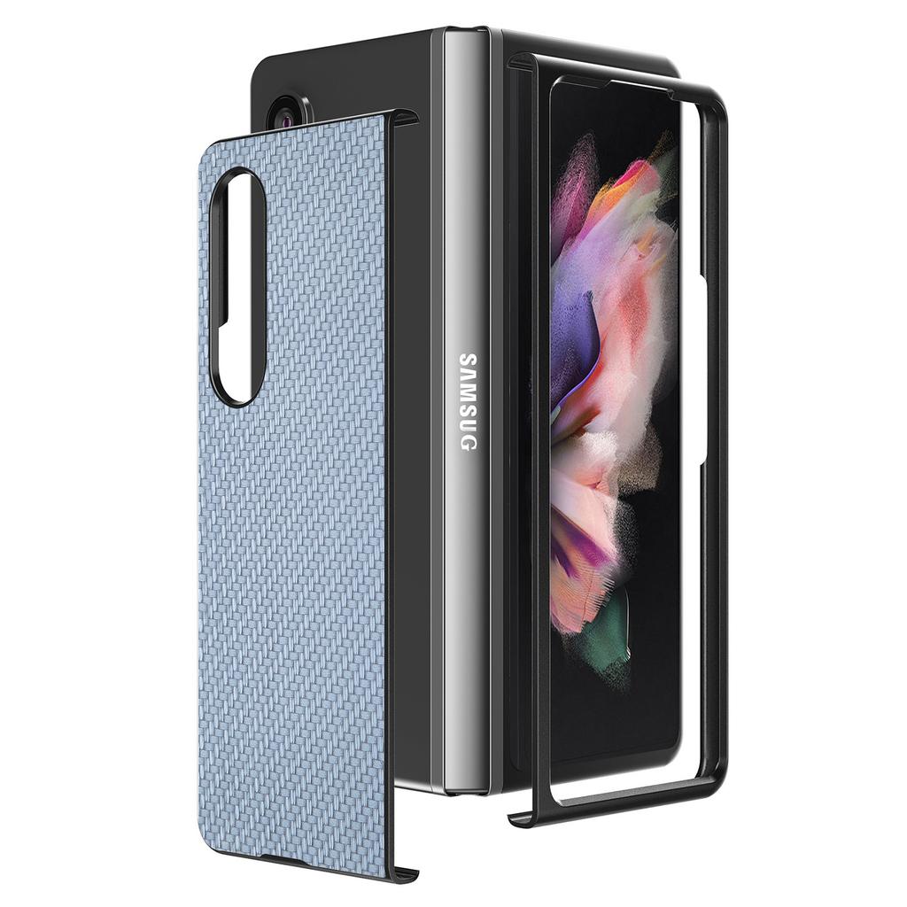 Applicable to Samsung Galaxy Z Fold1 mobile phone case folding screen W11 all-inclusive carbon fiber pattern Z fold1 protective case