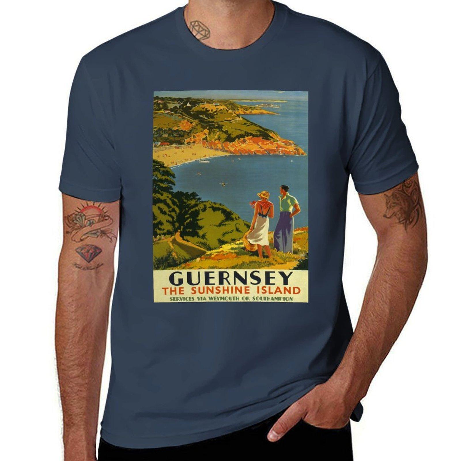 Retro Guernsey Tshirt Plus Size Quick Dry Sports Tee S