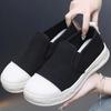 High on Platform Canvas Shoes for Women Original Offer Comfortable and Elegant Cotton Cheap Trends 2025 Deals New Woman Footwear