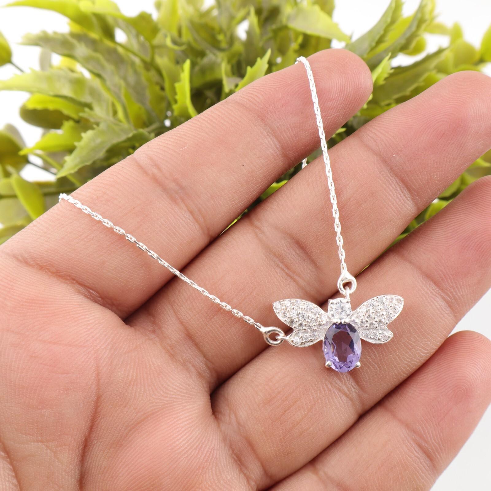 

Стильные украшения из иолита и серебра 925 пробы, кулон с цирконом для женщин, подарок CZP-12-13