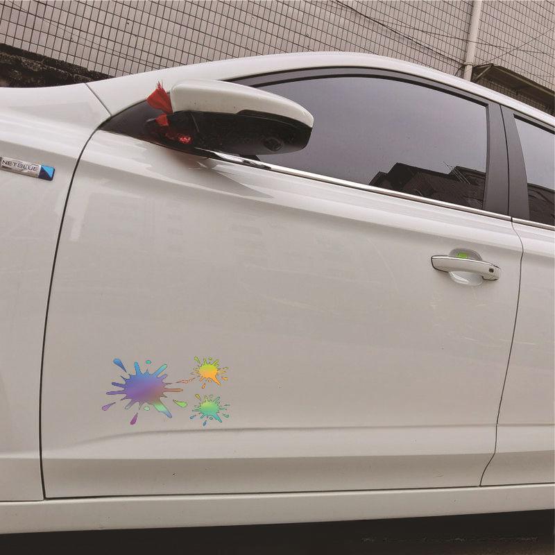 Reflektierende Autoaufkleber Flecken Tintenflecken Klecks Persönlichkeit Kreativ Lustig Kratzaufkleber Graffiti-Stil Motorradaufkleber