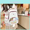 Stylish Large Capacity Children's Backpack With Transparent Pocket For School Use