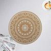 Round Faux Jute Placemats, Woven Table Mats with Nordic Pattern, Heat Resistant Pad for Dining Table, Restaurant Hotel Kitchen Decor