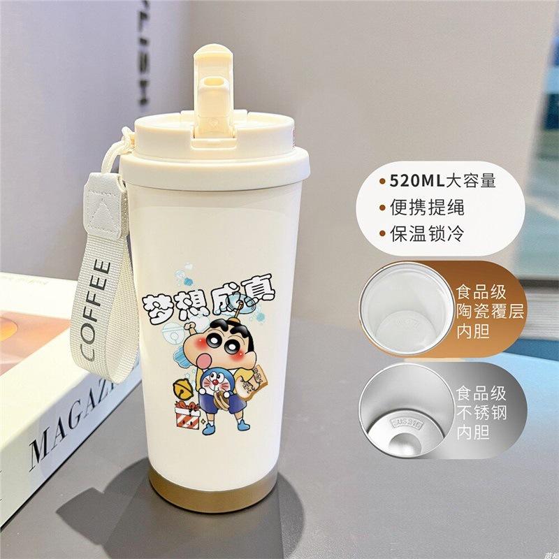 Cartoon Xiaoxin Thermos Cup 111 Stainless Steel Student High Value Office Coffee Cup Large Capacity Water Cup