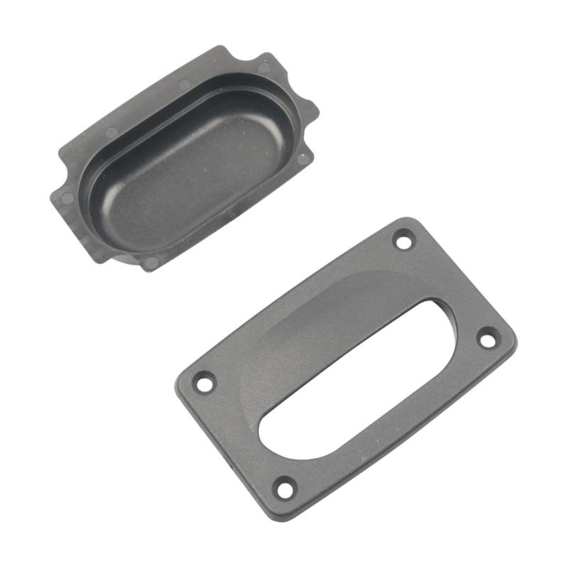 Boat Compartment Pull Handle Set of 2, Flush Mount Recessed Door Pull with Screws for Cabinet Doors and Access Panels