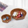 Leather Tray Desktop Porch Cosmetics Watch Key Jewelry Leather Storage Box Foldable