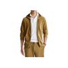 Polo Ralph Lauren FW22 Solid Color Logo Embroidered Hooded Drawstring Zip-Up Sweatshirt Men sweatshirt Brown 710877154-002