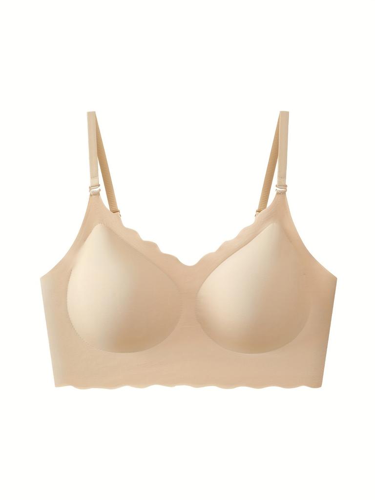U-shaped Backless Lingerie for Women, Gathered with Chest Cushion, Worn with Hollowed Out Vest, One-piece Seamless Backless Sexy Bra