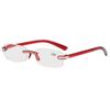 Fashion Frameless Reading Glasses Women Men Square Ultralight Presbyopic Eyeglasses Optical Farsighted Eyewear +1.0 To +4.0