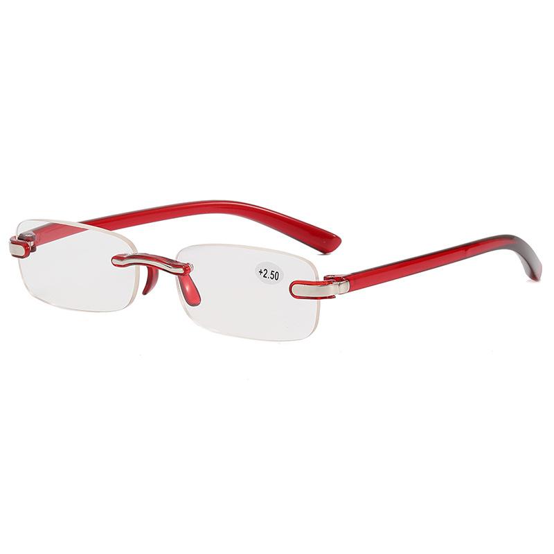 Fashion Frameless Reading Glasses Women Men Square Ultralight Presbyopic Eyeglasses Optical Farsighted Eyewear +1.0 To +4.0