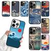 Japanese Wave Art Phone Case For iPhone 17 Air 14 13 12 16Pro Max 15  Plus Cover Shell Max Coque