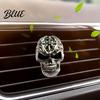 Legierung Totenkopf Auto Lufterfrischer Halter Auto Lüftungsschlitz Clip Retro Armaturenbrett Einzigartiges Geschenk für Enthusiasten Zierleiste Lustiger Kopf Innenraum Zubehör Personalisiert