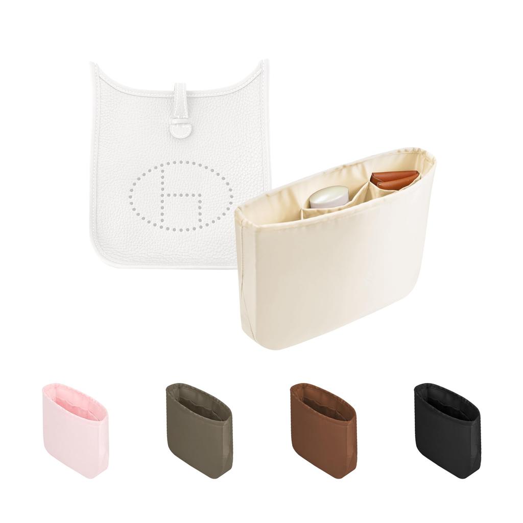 KINGS IN BAG Bag-in-Bag for Evelyn, Specially Designed Satin, Lightweight, Convenient, Freestanding, with Dividers, Small Size, Organized Storage,