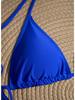 Women's Solid Color Triangle Bikini - Lace-up, High Elasticity, Quick-dry, Breathable, Removable Padding, Sexy Swimwear