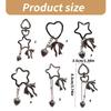Heart Star Bowknot Charm Keychains Sweet Lovely Pendant Hangings Ornament Keyring Backpack Decoration for Women Girls