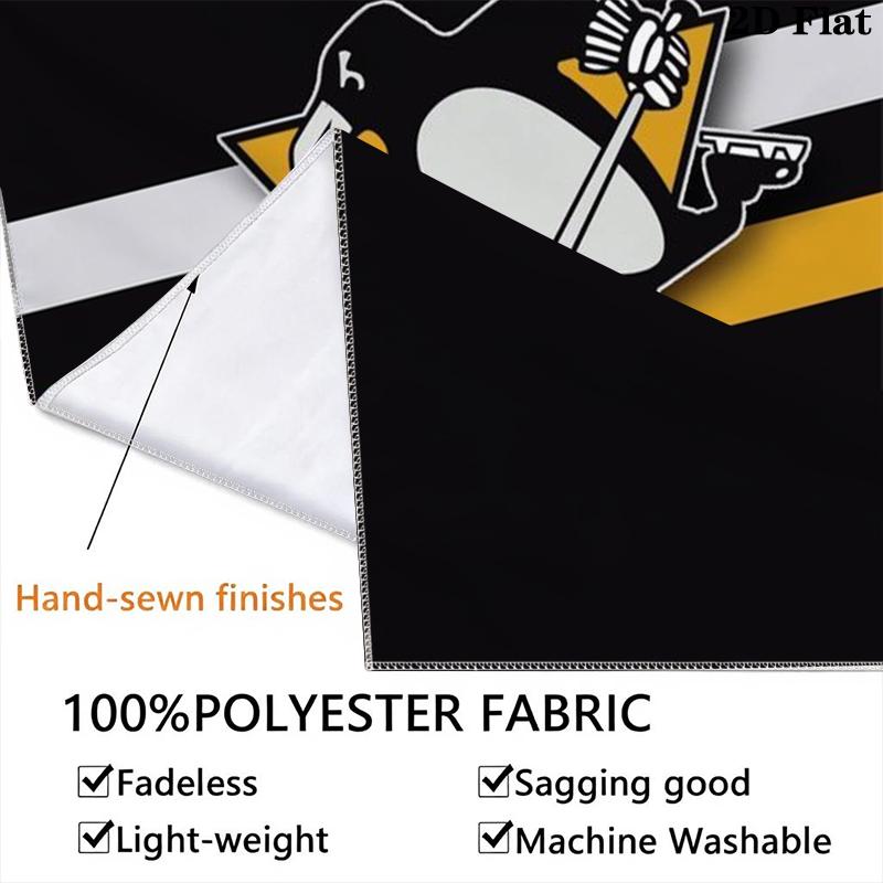 Pittsburgh Penguins Wall Tapestry Aesthetic Wall Hanging Printed Fabric Blanket Decorative Tapestries for Bedroom Living Room Home Decor
