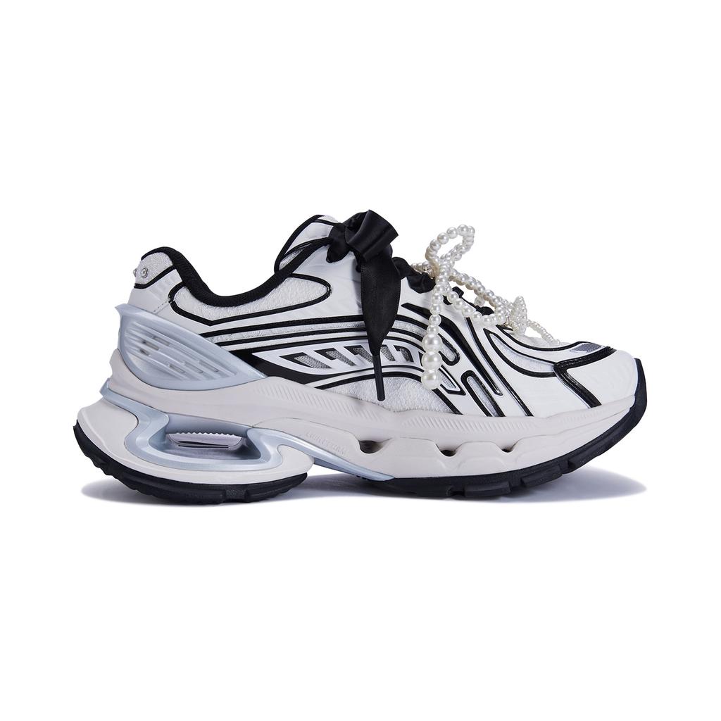 Li Ning Lijun BOW Comfortable Versatile Durable Support Low Top Casual Shoes Women Casual Shoes White AZGU008-8