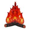 Fake Flame 3D Realistic Art Paper Red Vivid Artificial Safe Campfire for Festival