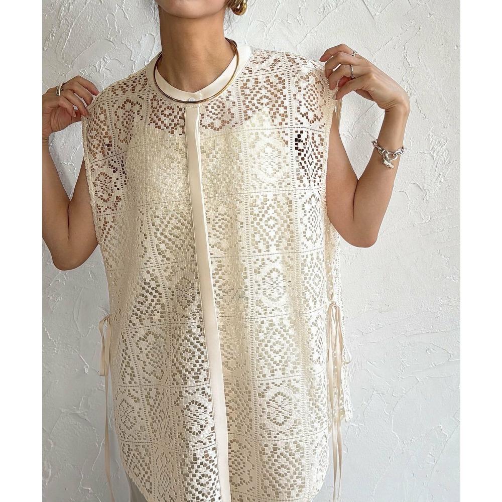 Dimanaf 2025 Summer Shirt Women Lace Blouse Sleeveless  Fashion Tops Tees Loose Tees New White